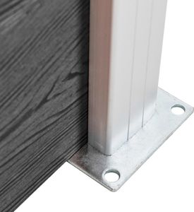 vidaXL Zestaw ogrodzeniowy z WPC, 353x105 cm, czarny 8