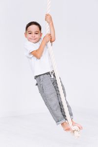 Małpiszon Lina gimnastyczna biała 2