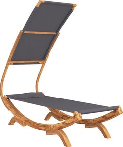 vidaXL Hamak z zadaszeniem, 100x198x150 cm, lite drewno świerkowe (313944) 3