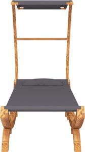 vidaXL Hamak z zadaszeniem, 100x198x150 cm, lite drewno świerkowe (313944) 5