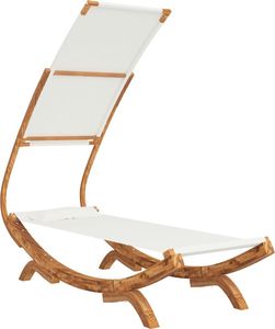 vidaXL Hamak z zadaszeniem, 100x198x150 cm, lite drewno świerkowe (313943) 3