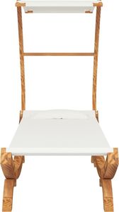 vidaXL Hamak z zadaszeniem, 100x198x150 cm, lite drewno świerkowe (313943) 4