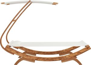 vidaXL Hamak z zadaszeniem, 100x198x150 cm, lite drewno świerkowe (313943) 5