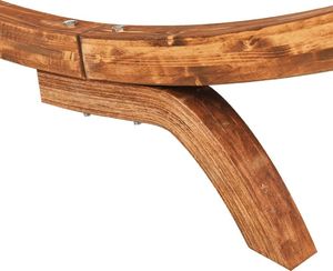 vidaXL Hamak z zadaszeniem, 100x198x150 cm, lite drewno świerkowe (313943) 6