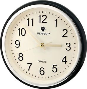 Perfect PERFECT PW-158 Zegar na baterię, cichy mechanizm, czytelna tarcza, średnica ok. 28cm - BRĄZOWY 2