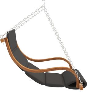 vidaXL Fotel powieszany, z poduszką, świerk w kolorze teku (313942) 4