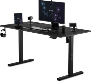 Krzesło biurowe SENSE7 Krzesło Tone Czarne + Biurko Nojo Czarne 140x70 cm Black 3