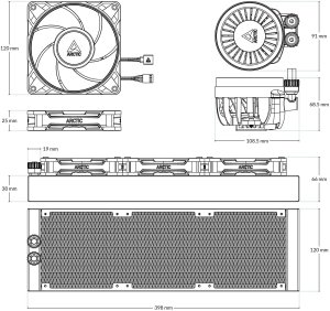 Chłodzenie wodne Arctic Chłodzenie wodne Arctic Liquid Freezer III Pro 360 (ACFRE00180A) + Butelka Termiczna 6
