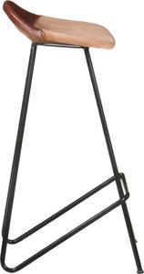 vidaXL Stołki barowe, 4 szt., brązowa skóra naturalna 5