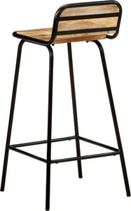 vidaXL Krzesła barowe, 2 szt., lite drewno mango 4