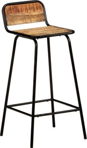 vidaXL Krzesła barowe, 2 szt., lite drewno mango 8