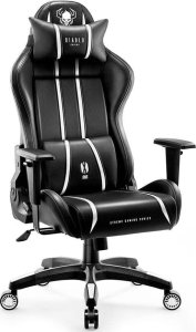 Fotel Diablo Chairs X-ONE 2.0 NORMAL czarno-biały + EGON 1100 Czarne 110 cmx60 cm 3