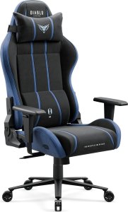 Fotel Diablo Chairs X-One 2.0 Normal Size Night Blue + EGON 1100 Czarne 110 cmx60 cm 2
