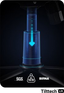 Fotel Diablo Chairs X-PLAYER 2.0 King Size Czarno-biały + EGON 1100 Czarne 110 cmx60 cm 8