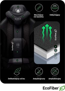 Fotel Diablo Chairs X-PLAYER 2.0 Normal Size Czarny + EGON 1100 Czarne 110 cmx60 cm 6