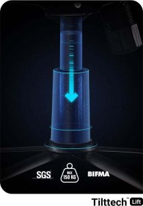 Fotel Diablo Chairs X-PLAYER 2.0 Normal Size Czarno-biały + EGON 1100 Czarne 110 cmx60 cm 7