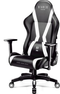 Fotel Diablo Chairs X-Horn 2.0 czarno-biały + EGON 1100 Czarne 110 cmx60 cm 15