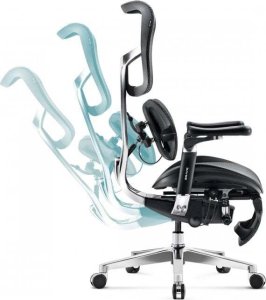 Fotel Diablo Chairs BRAVE Fotel biurowy ergonomiczny V-KINETIC czarny + EGON 1100 Czarne 110 cmx60 cm 12
