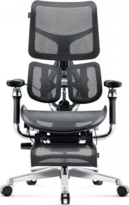 Fotel Diablo Chairs BRAVE Fotel biurowy ergonomiczny V-KINETIC czarny + EGON 1100 Czarne 110 cmx60 cm 2