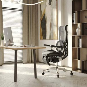 Fotel Diablo Chairs BRAVE Fotel biurowy ergonomiczny V-KINETIC czarny + EGON 1100 Czarne 110 cmx60 cm 6