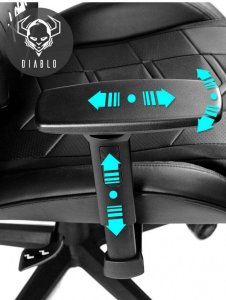 Fotel Diablo Chairs X-Fighter czarny + EGON 1100 Czarne 110 cmx60 cm 11