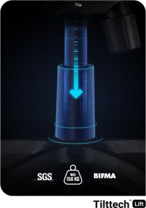 Fotel Diablo Chairs X-Horn XL 2.0 King Size + EGON 1100 Czarne 110 cmx60 cm 10