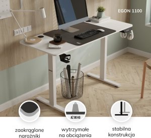 Fotel Diablo Chairs X-One 2.0 Normal biały + EGON 1100 Białe 110 cmx60 cm 9