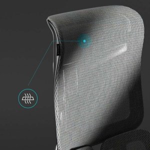 Fotel Diablo Chairs BRAVE Fotel biurowy ergonomiczny V-KINETIC czarny + EGON 1100 Białe 110 cmx60 cm 17