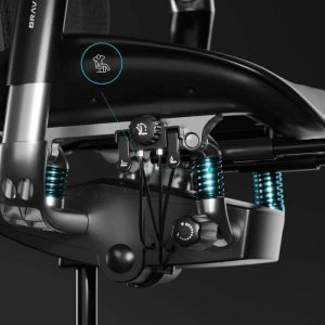 Fotel Diablo Chairs BRAVE Fotel biurowy ergonomiczny V-KINETIC czarny + EGON 1100 Białe 110 cmx60 cm 4