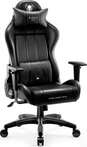 Fotel Diablo Chairs X-ONE 2.0 NORMAL czarny + EGON 1100 Białe 110 cmx60 cm 3