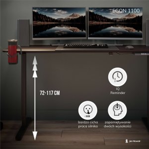 Fotel Diablo Chairs X-One 2.0 Normal Size Night Blue + EGON 1100 Orzechowe 110 cmx60 cm 11