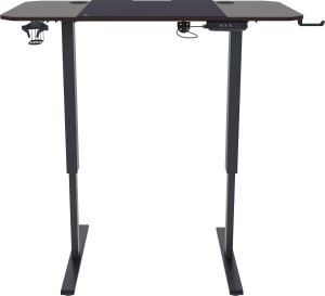 Fotel Diablo Chairs X-Horn 2.0 czarno-biały + EGON 1100 Orzechowe 110 cmx60 cm 34