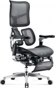 Fotel Diablo Chairs BRAVE Fotel biurowy ergonomiczny V-KINETIC czarny + EGON 1100 Orzechowe 110 cmx60 cm 11