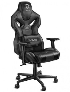 Fotel Diablo Chairs X-Fighter czarny + EGON 1100 Orzechowe 110 cmx60 cm 2