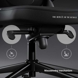 Krzesło biurowe Diablo Chairs V-Light Czarne + EGON 1100 Czarne 110 cmx60 cm 15