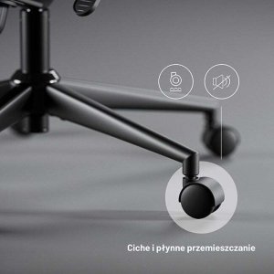 Krzesło biurowe Diablo Chairs V-Light Czarne + EGON 1100 Czarne 110 cmx60 cm 16