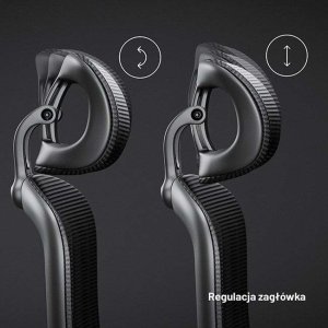 Krzesło biurowe Diablo Chairs V-Light Czarne + EGON 1100 Czarne 110 cmx60 cm 3