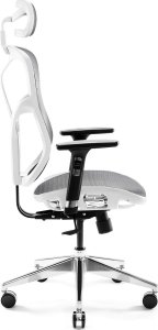 Krzesło biurowe Diablo Chairs V-Basic Biało-szare + EGON 1100 Czarne 110 cmx60 cm 4