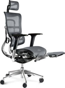Krzesło biurowe Diablo Chairs V-Master Szare + EGON 1100 Czarne 110 cmx60 cm 3