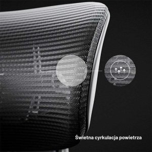 Krzesło biurowe Diablo Chairs V-Light Czarne + EGON 1100 Białe 110 cmx60 cm 12