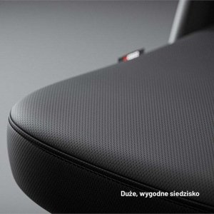 Krzesło biurowe Diablo Chairs V-Light Czarne + EGON 1100 Białe 110 cmx60 cm 14