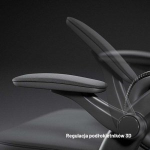 Krzesło biurowe Diablo Chairs V-Light Czarne + EGON 1100 Białe 110 cmx60 cm 17