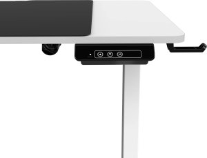 Krzesło biurowe Diablo Chairs V-Light Czarne + EGON 1100 Białe 110 cmx60 cm 24