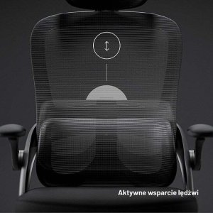 Krzesło biurowe Diablo Chairs V-Light Czarne + EGON 1100 Orzechowe 110 cmx60 cm 13