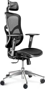 Krzesło biurowe Diablo Chairs V-Basic Czarne + EGON 1100 Orzechowe 110 cmx60 cm 5