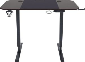 Krzesło biurowe Diablo Chairs V-Basic Czarne + EGON 1100 Orzechowe 110 cmx60 cm 9