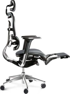 Krzesło biurowe Diablo Chairs V-Master Szare + EGON 1100 Orzechowe 110 cmx60 cm 5