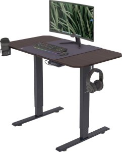 Krzesło biurowe Diablo Chairs V-Master Szare + EGON 1100 Orzechowe 110 cmx60 cm 10