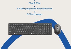 Klawiatura + mysz ZOY Zestaw klawiatura + mysz + słuchawki + podkładka ZOY 5