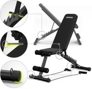 Zipro Ławka do ćwiczeń Zipro Tempo + Skakanka Zipro 27